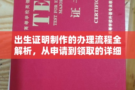 凤凰出生证明制作的办理流程全解析，从申请到领取的详细指南