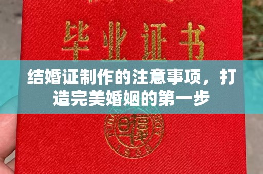 凤凰结婚证制作的注意事项，打造完美婚姻的第一步
