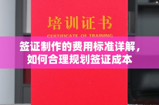 凤凰签证制作的费用标准详解，如何合理规划签证成本